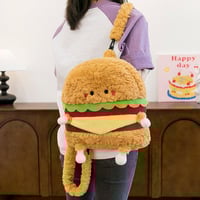 Hamburger Plush Backpack - Thumbnail 2