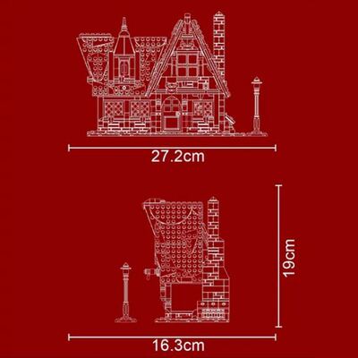 Unique no-name christmas cottage building blocks