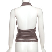 Street Fashion Halter Neck Sexy Backless Vest - Thumbnail 4