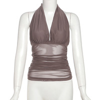 Street Fashion Halter Neck Sexy Backless Vest - Thumbnail 5