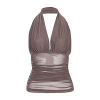 Street Fashion Halter Neck Sexy Backless Vest - Thumbnail 3