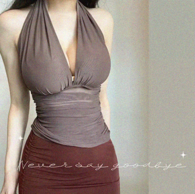 Street Fashion Halter Neck Sexy Backless Vest