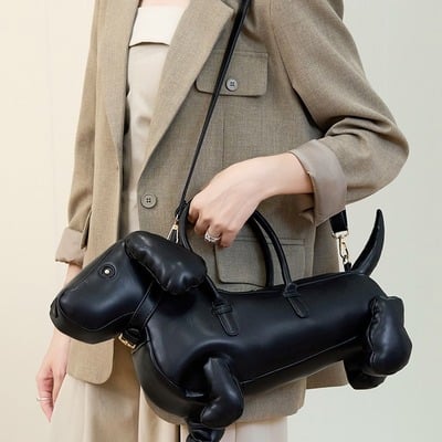 Black dachshund dog bag