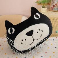 Cute Black Cat Plush Pillow Cushion - Thumbnail 1