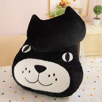 Cute Black Cat Plush Pillow Cushion - Thumbnail 3