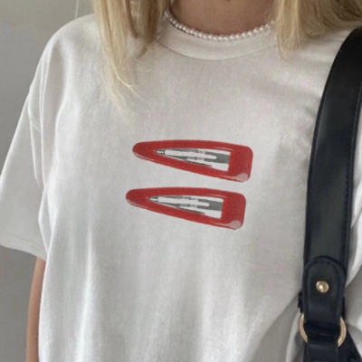 Y2k hair clip tee - Thumbnail 2