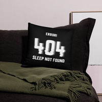 Error 404 Sleep Not Found Nerdy Pillow - Thumbnail 1