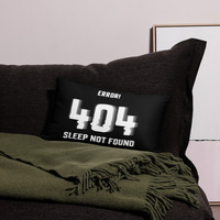 Error 404 Sleep Not Found Nerdy Pillow - Thumbnail 3