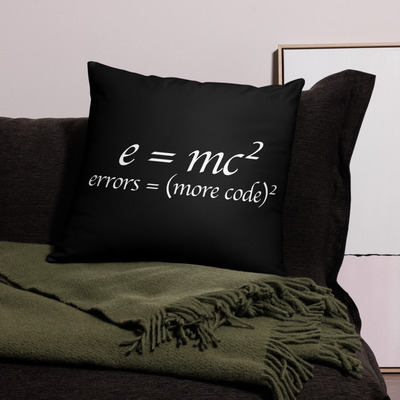 Theory of relativity programmer nerdy pillow