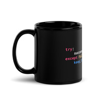 Nerdy Programmer Mug Black Glossy - Thumbnail 1