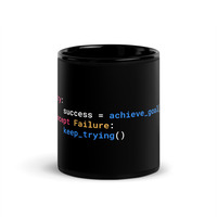 Nerdy Programmer Mug Black Glossy - Thumbnail 3