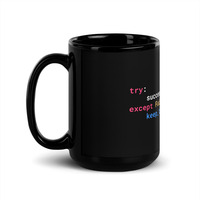 Nerdy Programmer Mug Black Glossy - Thumbnail 4