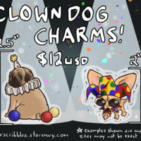 clown dog charms - Thumbnail 1
