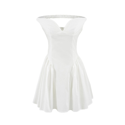 Sexy Slim Fit Solid Color Elastic Short Skirt Dress