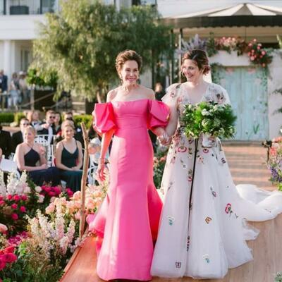 Pink sheath off the shoulder mother of the bride/groom dress evening formal dress