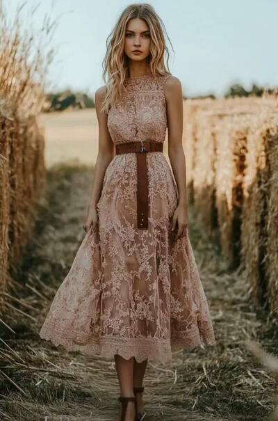 Pink A Line Lace Ankle-length Mother of the Bride/Groom Dress Evening Formal Dress