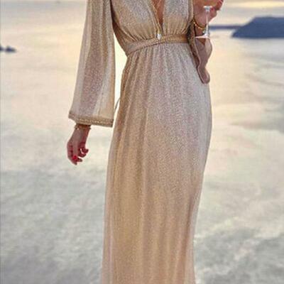 Light champagne a line srequins lace mother of the bride/groom dress evening formal dress