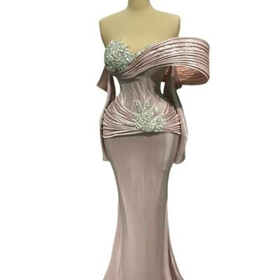 Pink prom dresses for special occasions rhinestones satin stylish evening party birthday gowns dress for women vestidos de novia