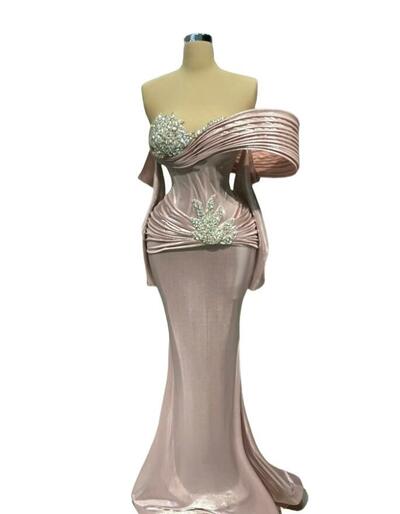 Pink Prom Dresses For Special Occasions Rhinestones Satin Stylish Evening Party Birthday Gowns Dress For Women Vestidos de novia