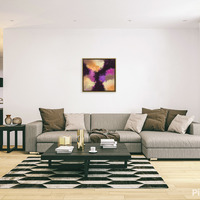 Metropolis - Orange Red-Violet Deep Purple Abstract - Thumbnail 1