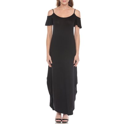 White Mark Women's Cold Shoulder Maxi Sun Dress, Sizes S-XL