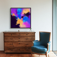 Kindness With Color - Yellow-Orange Blue Violet Abstract - Thumbnail 1
