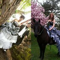 Vintage Black And White Ball Gowns Wedding Dresses 2025 Strapless Polka Dots Corset Victorian Gothic Plus Size Wedding Bridal Gowns,1106 - Thumbnail 1