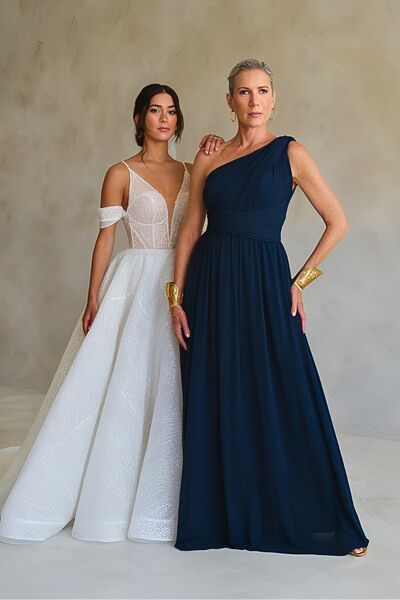 Simple A Line One Shoulder Mother of the Bride/Groom Dress