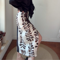 Leaf print skirt - Thumbnail 5