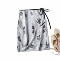 Smudge-printed new Chinese style improved knot waist skirt - Thumbnail 3