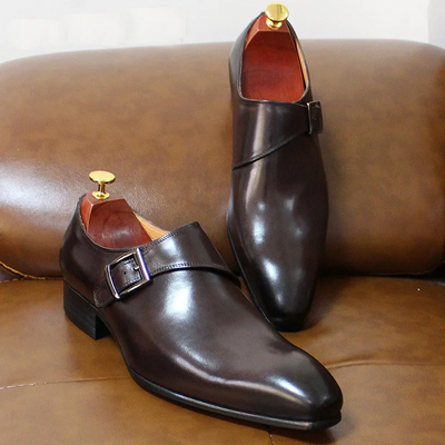 Elegant finishing handmade special edition formal monk strap dress shoes for mens