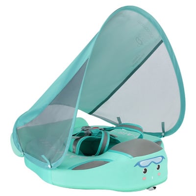 Non-inflatable baby swimming float – safe infant swim trainer with adjustable safety harness | pu/tpu cover | pearl foam core | for ages 3–24 months 