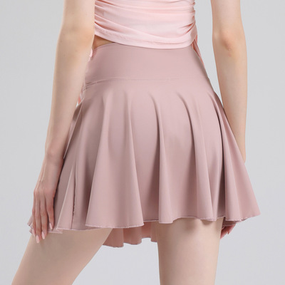 Women's pleated tennis skirt – quick-dry yoga & badminton skort with pocket | anti-glare half skirt | casual activewear | s–xl 