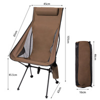 Heavy-Duty Folding Camping Chair – Lightweight Aluminum Frame & Tear-Resistant Oxford Cloth | 330 lbs Capacity | Portable with Carry Bag | 57x43x105cm - Thumbnail 5