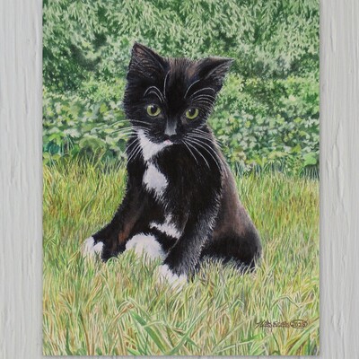 "shy kitten" artwork by n.e.thompson, art print