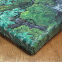 "Hidden Waterfall" Original acrylic painting by N.E.Thompson, artwork size 11x14 inches - Thumbnail 7