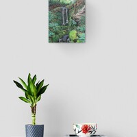 "Hidden Waterfall" Original acrylic painting by N.E.Thompson, artwork size 11x14 inches - Thumbnail 9