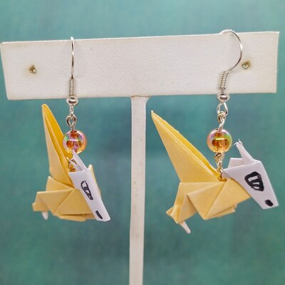 Origami earrings: Cubone