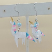 Origami Unicorn earrings: Pride (WIP more to be added) - Thumbnail 1