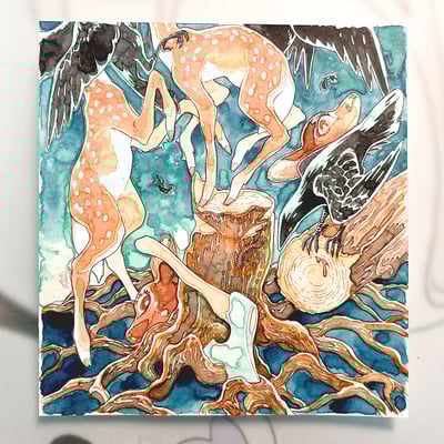 Watercolour original can't make heads or tails