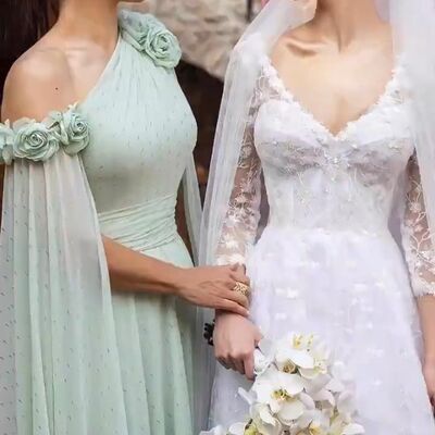 Sage mother of the bride/groom dress evening formal dress