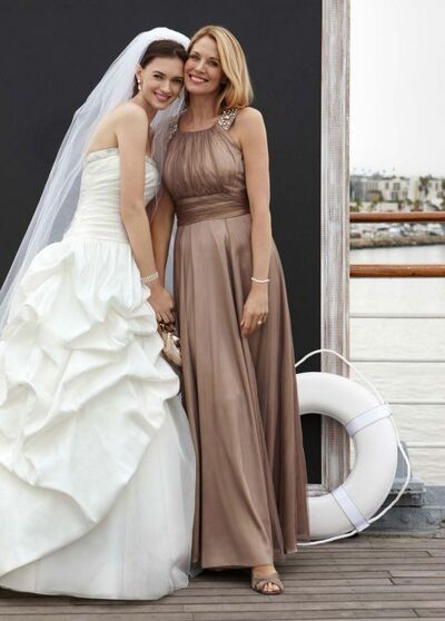 Brown Satin Mother of the Bride/Groom Dress Evening Formal Dress