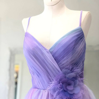 Spaghetti Straps Ombre Prom Dresses Designer Colorful Long Evening Dress With Ruffles Formal Gowns,1917 - Thumbnail 1