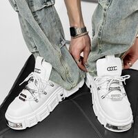 Harajuku Fashion Studded Casual Skater Shoes For Men - Thumbnail 3
