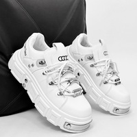Harajuku Fashion Studded Casual Skater Shoes For Men - Thumbnail 6
