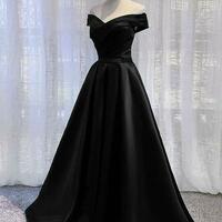 Off Shoulder A Line balck Prom Dresses Formal Dress,1921 - Thumbnail 1
