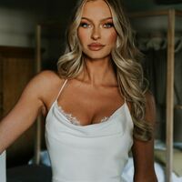 Simple Sheath Wedding Dress, Satin Wedding Gown Bridal Dress - Thumbnail 2