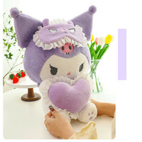 Romantic Kuromi Plush Toy With Love Heart And Eys Mask - Thumbnail 2