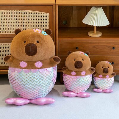 Capybara mermaid plush toy