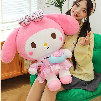 Kawaii my melody plush toy with crossbody bag
